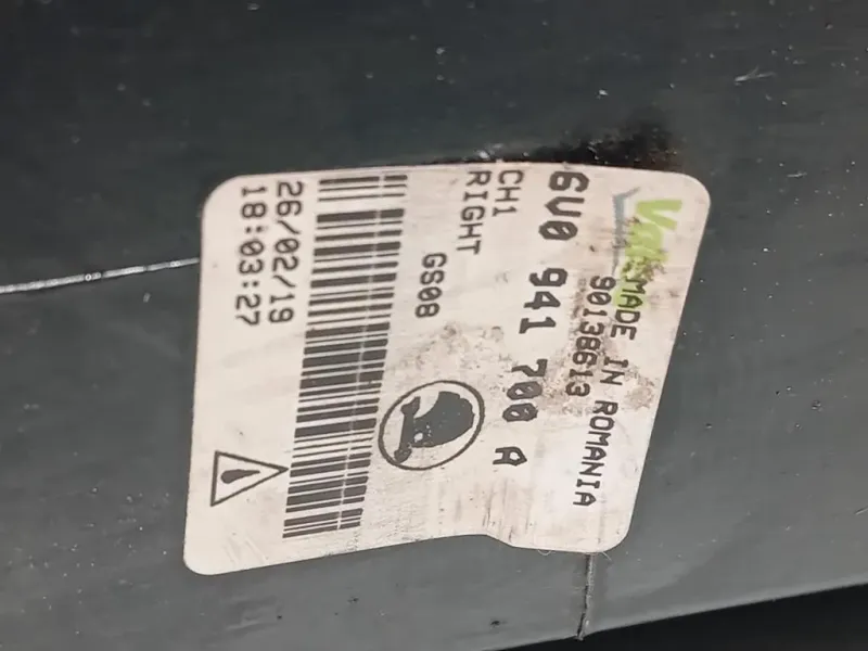 Fendinebbia ANT DX 6V0 941 700 Skoda Fabia NJ3 2018