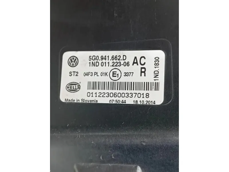 Fendinebbia ANT DX 5G0941662D 5G0941662D Volkswagen GOLF VII 2013