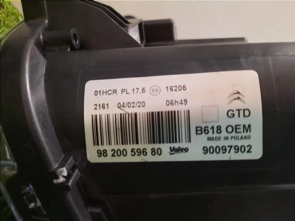 Proiettore ANT SX ATTACCHI ROTTI 9820059680 Citroen C3 III 2016