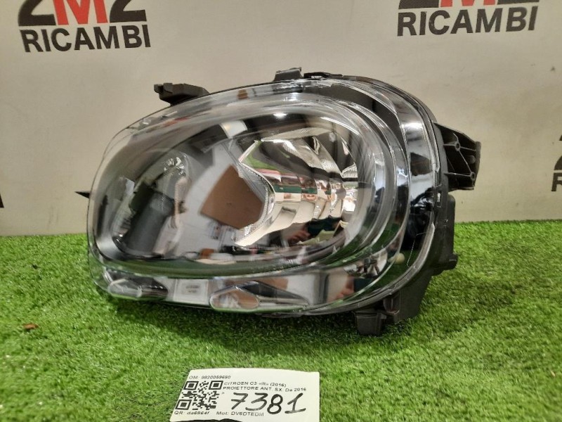 Proiettore ANT SX ATTACCHI ROTTI 9820059680 Citroen C3 III 2016