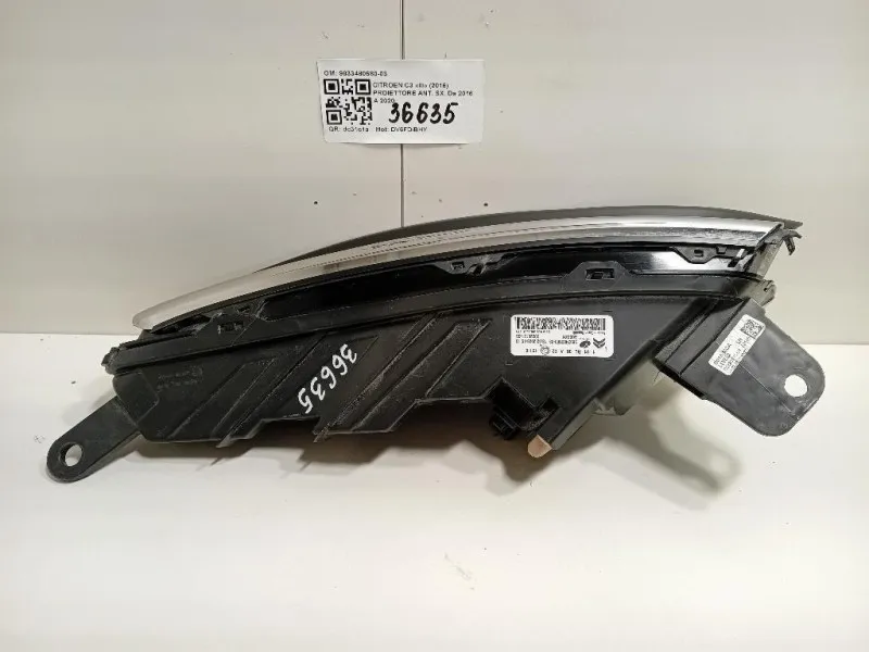 Proiettore ANT SX 9833480680-03 Citroen C3 III 2016