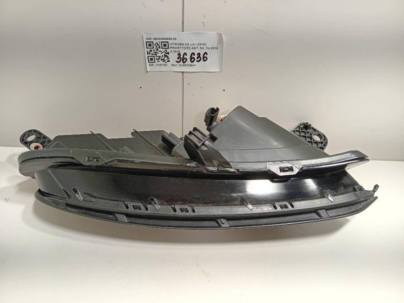 Proiettore ANT SX 9833480680-03 Citroen C3 III 2016