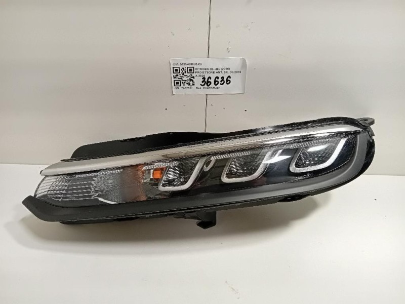 Proiettore ANT SX 9833480680-03 Citroen C3 III 2016