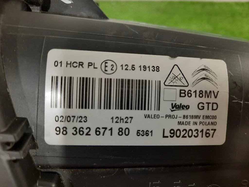 Proiettore ANT SX 9836171580 Citroen C3 III 2020