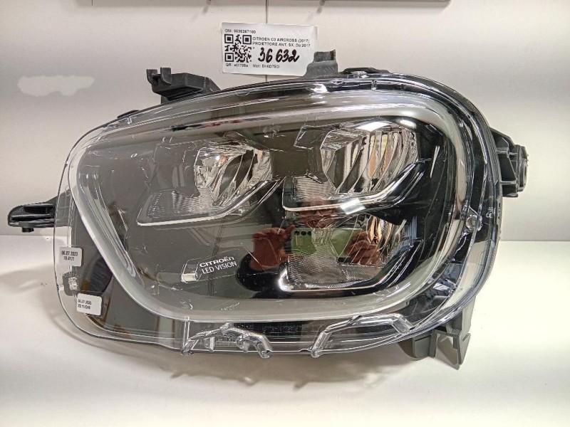 Proiettore ANT SX 9836267180 Citroen C3 Aircross 2017
