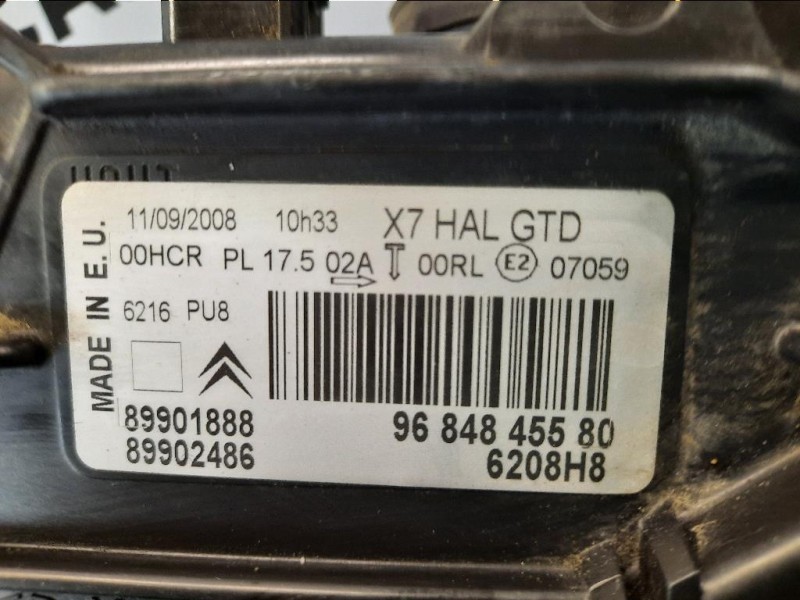 Proiettore ANT SX 6208R6 FARO ANT SINISTRO Citroen C5 III 2008