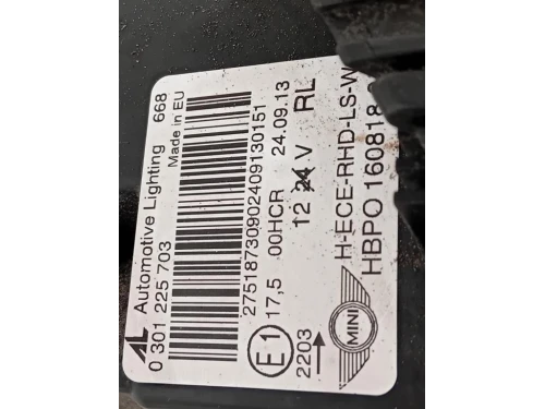 Proiettore ANT SX 0301225703 Mini MINI Cooper R56 2007