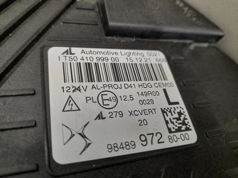 Proiettore ANT SX 9848997280 Citroen DS4 I 2016