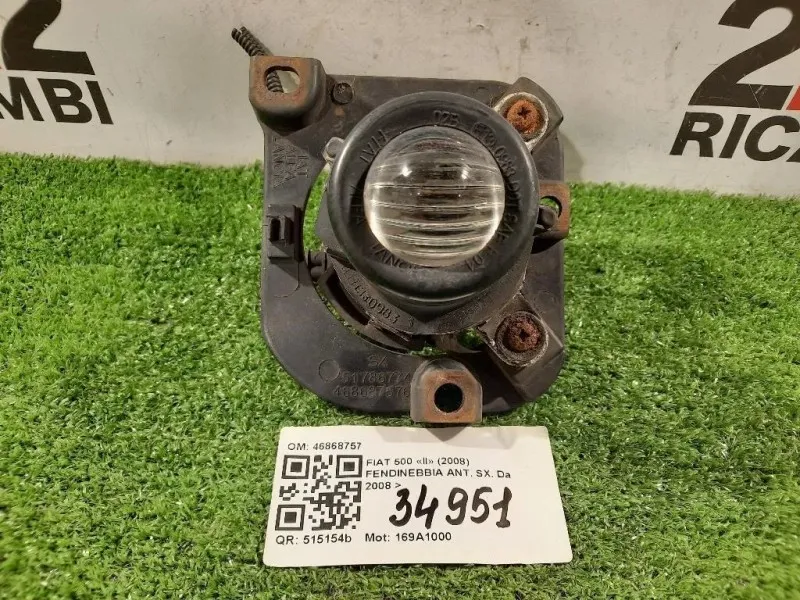 Fendinebbia ANT SX 46868757 Fiat 500 II 2008