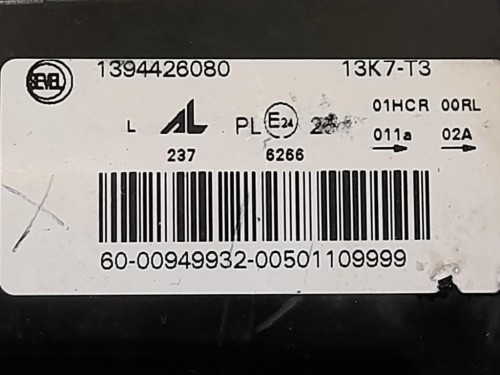 Proiettore ANT SX 1394426080 Citroen Jumper III 2014