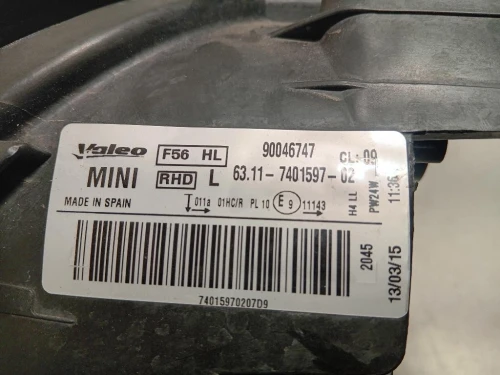 Proiettore ANT SX 90046747 Mini MINI ONE F56 2014