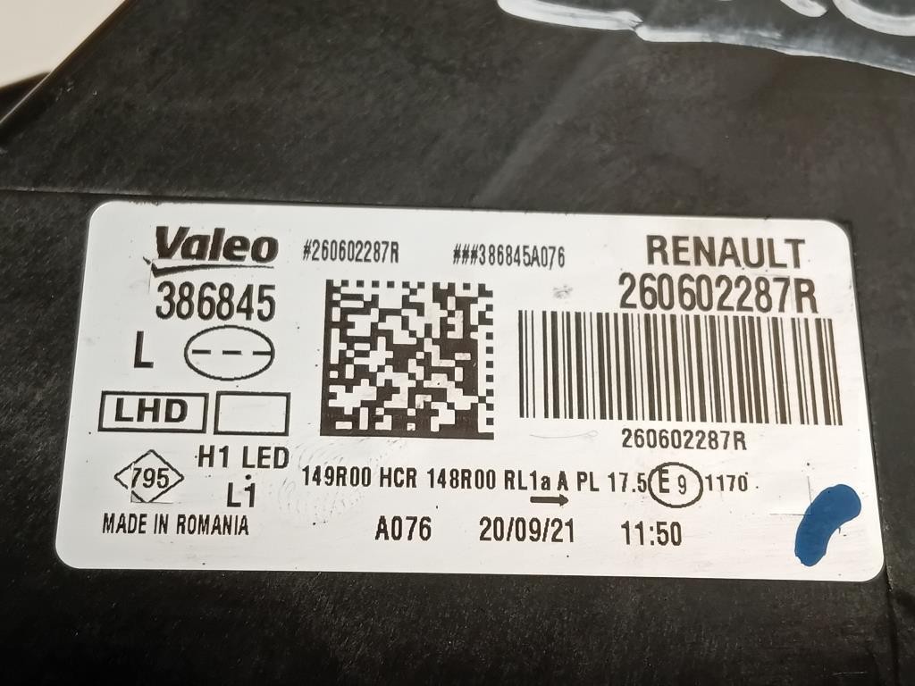 Proiettore ANT SX 260602465R Dacia Duster II 2018