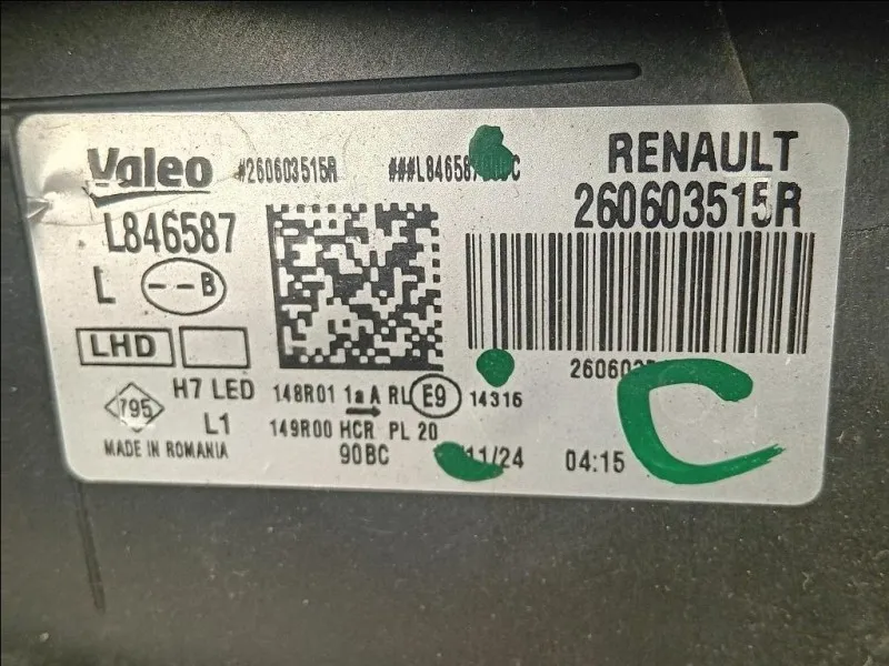 Proiettore ANT SX 260603515R FULL LED 2024 Dacia Duster II 2021