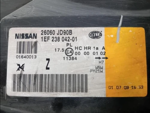 Proiettore ANT SX 26060 JD90B Nissan Qashqai II 2014