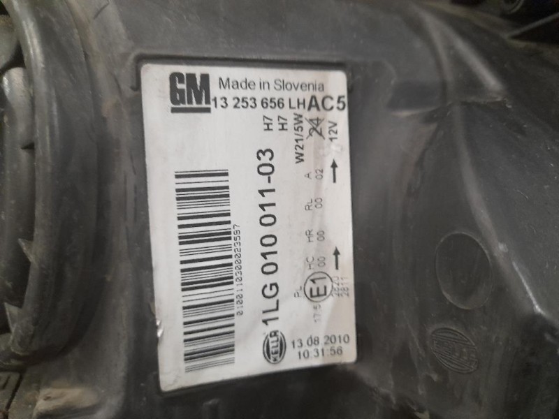 Fendinebbia ANT SX 662588537 Opel Astra J 2012