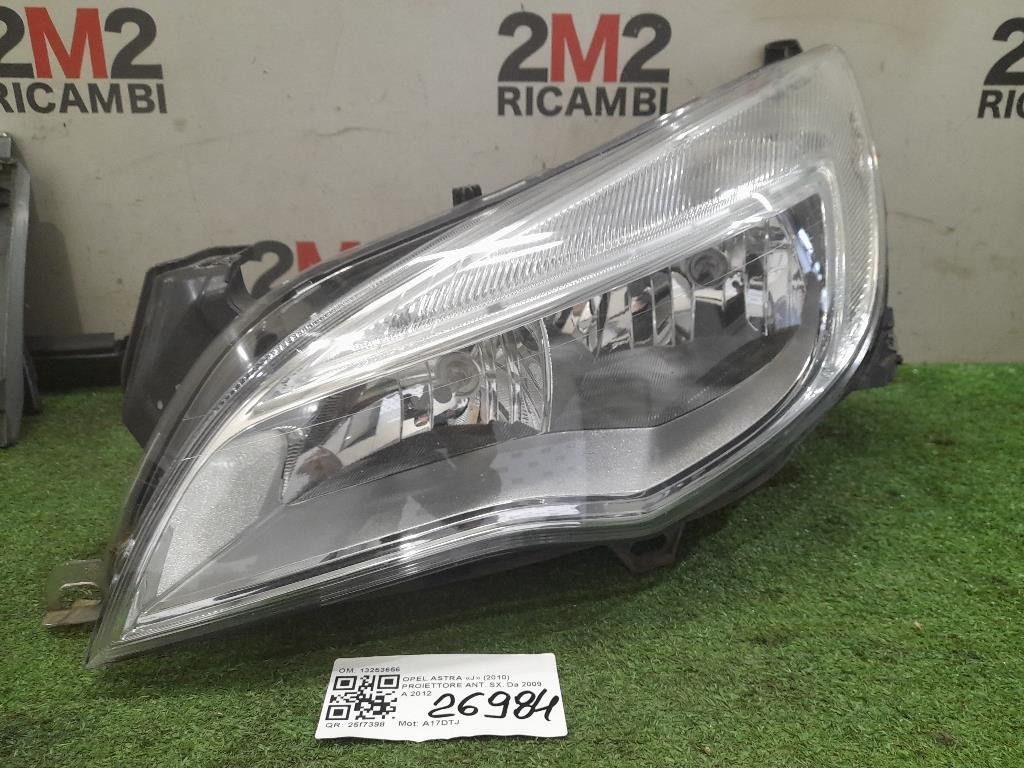 Proiettore ANT SX 13253656 Opel Astra J 2010