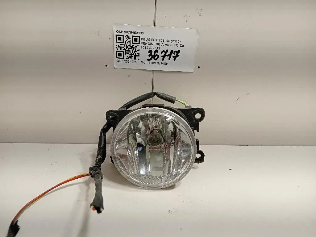 Fendinebbia ANT SX 9675450980 Peugeot 208 I 2015
