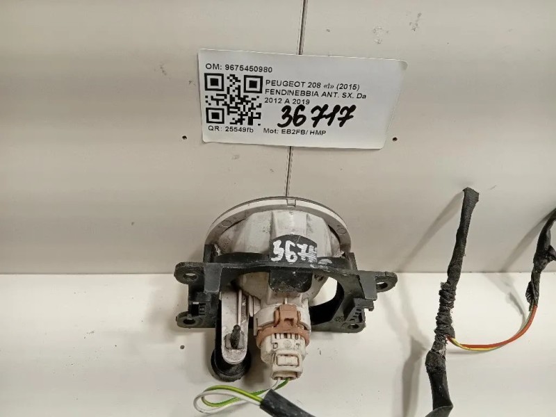 Fendinebbia ANT SX 9675450980 Peugeot 208 I 2015