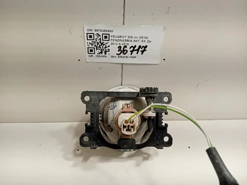 Fendinebbia ANT SX 9675450980 Peugeot 208 I 2015