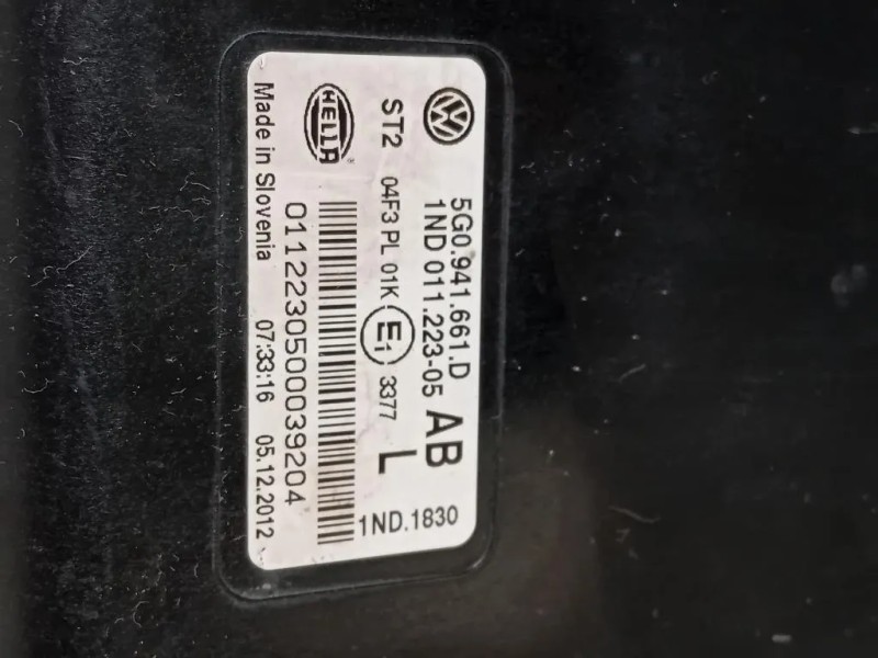 Fendinebbia ANT SX 5G0941661D Volkswagen GOLF VII 2013