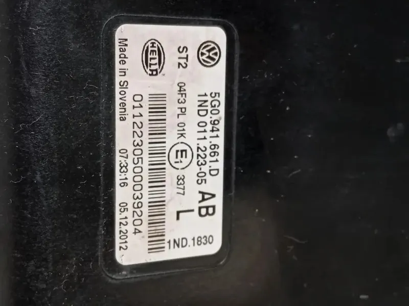 Fendinebbia ANT SX 5G0941661D Volkswagen GOLF VII 2013