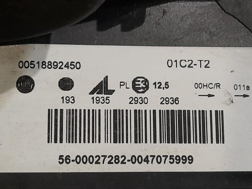 Proiettore ANT SX 00518892450 Fiat Panda II 2012