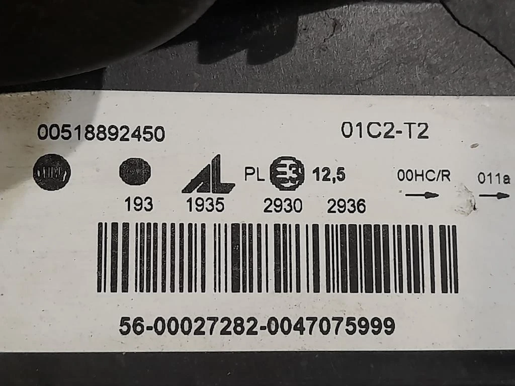 Proiettore ANT SX 00518892450 Fiat Panda II 2012