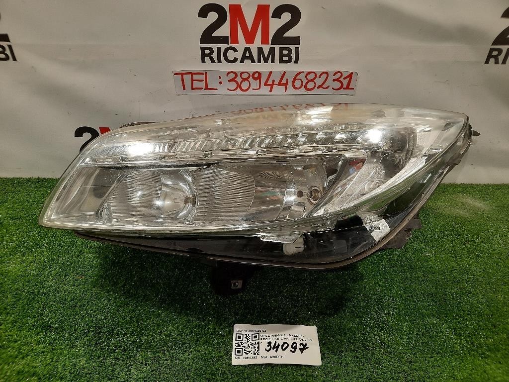 Proiettore ANT SX 1LJ009630-03 Opel Insignia A 2009