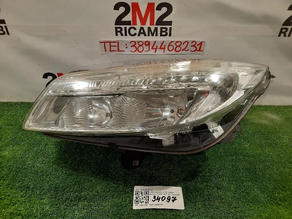 Proiettore ANT SX 1LJ009630-03 Opel Insignia A 2009