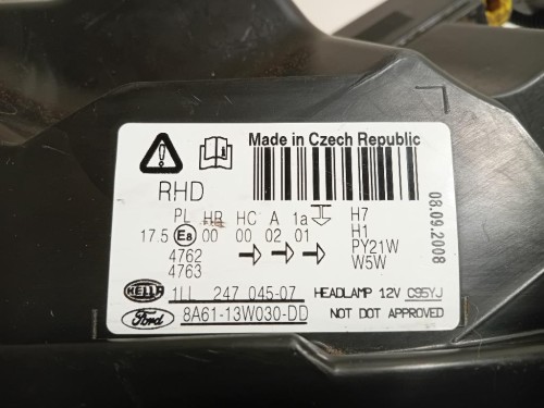 Proiettore ANT SX 1LL 247 045-07 Ford Fiesta VI 2008