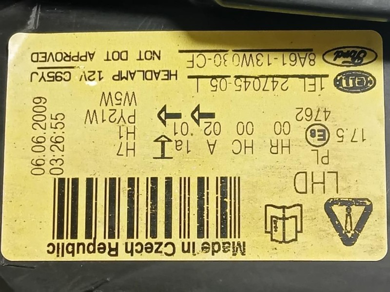 Proiettore ANT SX 8A61-13W030-CF Ford Fiesta VI 2008