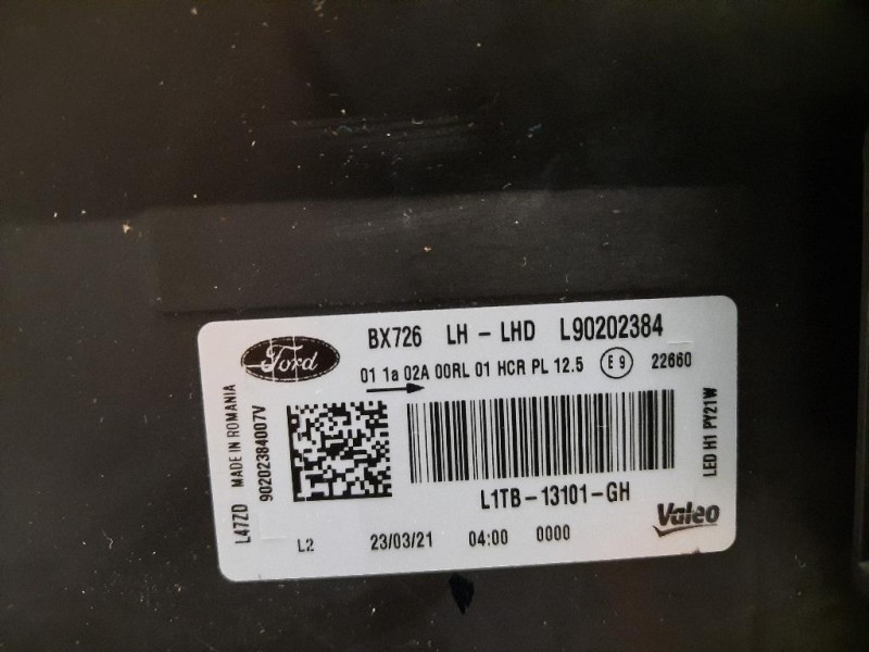 Proiettore ANT SX L1TB13101GH Ford PUMA II 2019