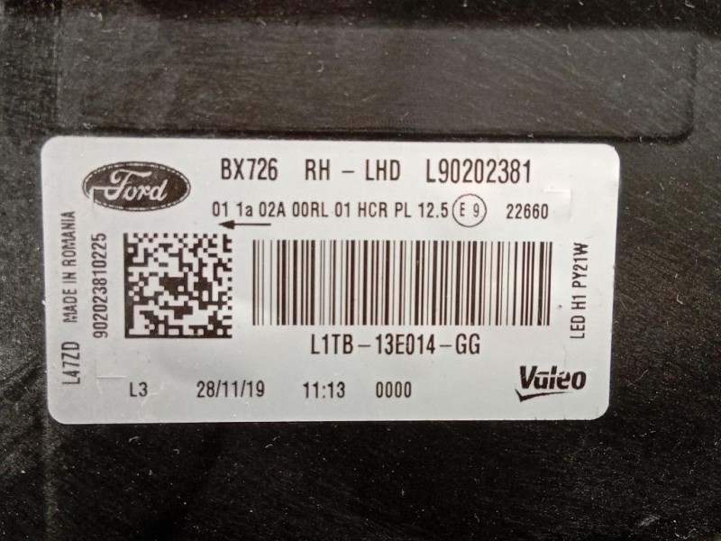 Proiettore ANT SX L1TB-13E014-GG Ford PUMA II 2019