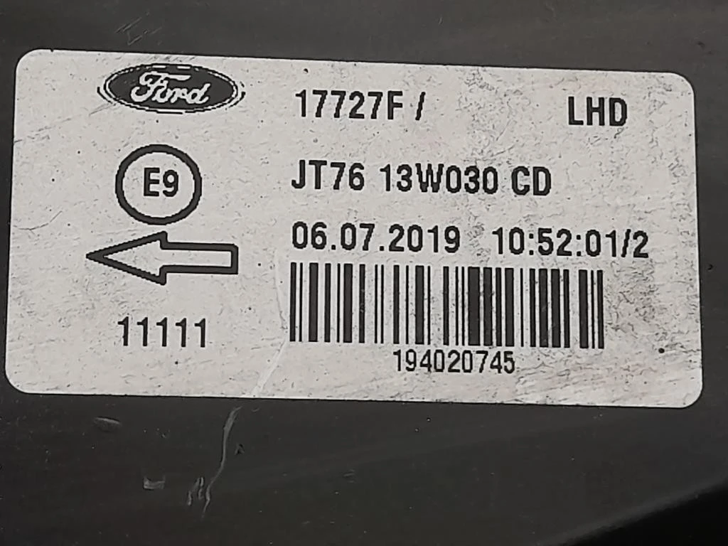 Proiettore ANT SX JT76 13W030 CD Ford Transit Courier 2018