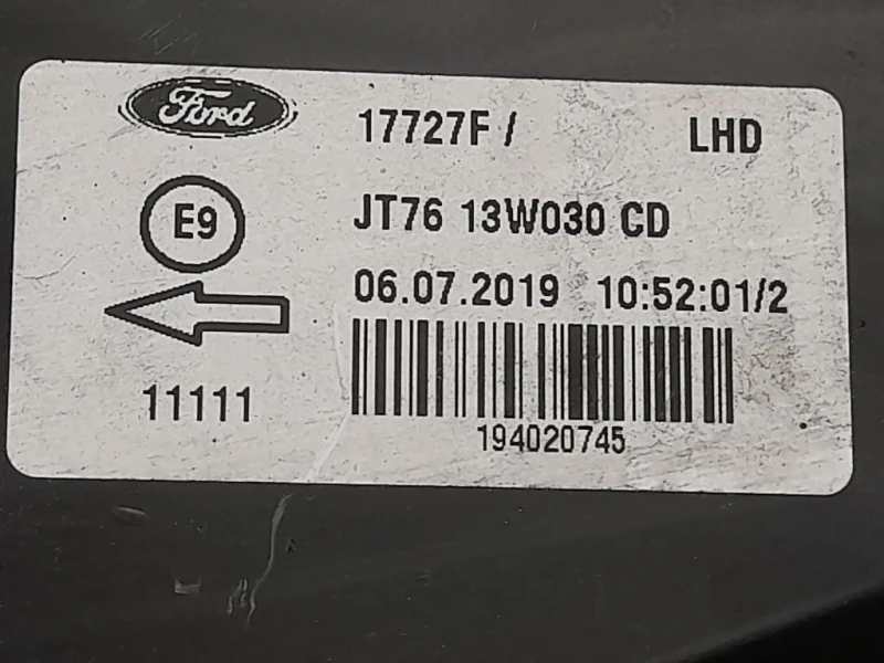 Proiettore ANT SX JT76 13W030 CD Ford Transit Courier 2018