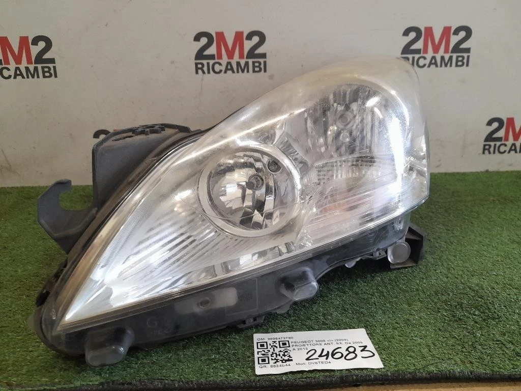 Proiettore ANT SX 9685472780 Peugeot 3008 I 2009