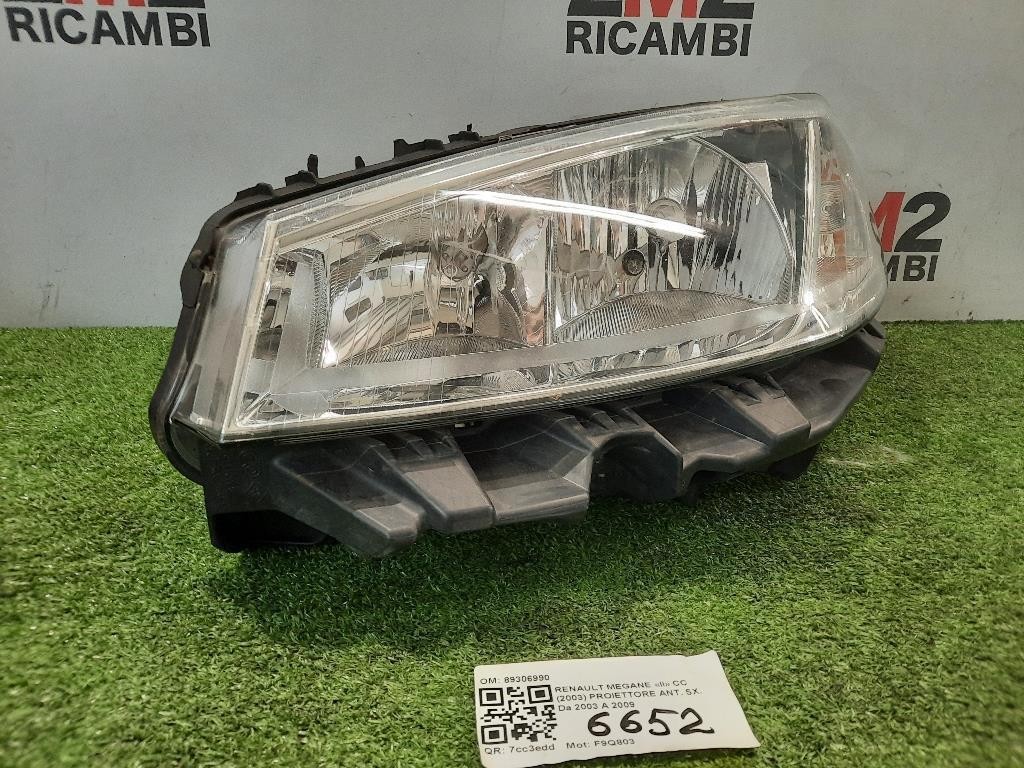 Proiettore ANT SX 89306990 Renault Megane II CC 2003