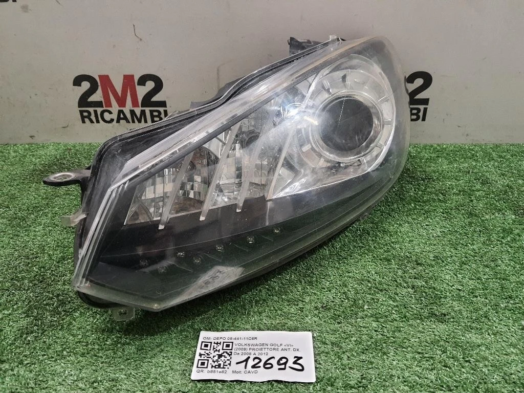 Proiettore ANT SX DEPO 08-441-11C6R Volkswagen GOLF VI 2009