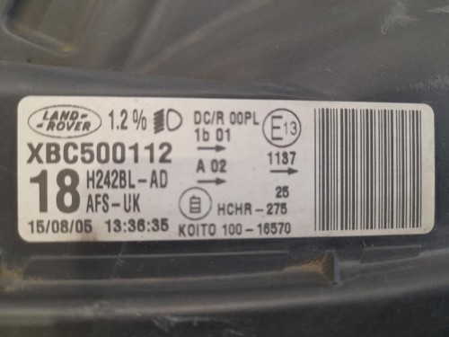 Proiettore ANT SX XBC500112 Land Rover Discovery III 2005