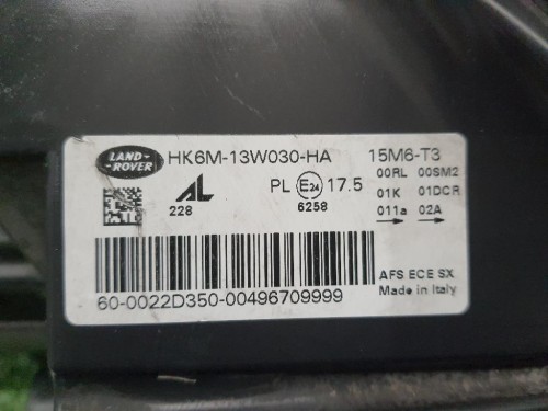 Proiettore ANT SX HK6M13W030HA Land Rover Range Rover Sport III 2014