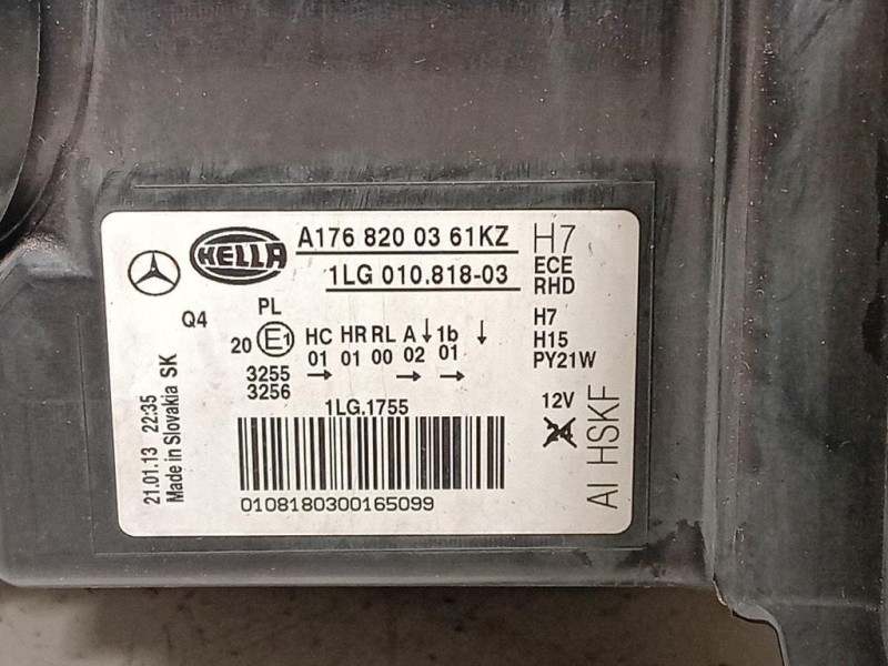 Proiettore ANT SX A176 820 03 61 KZ Mercedes Classe A W176 2013