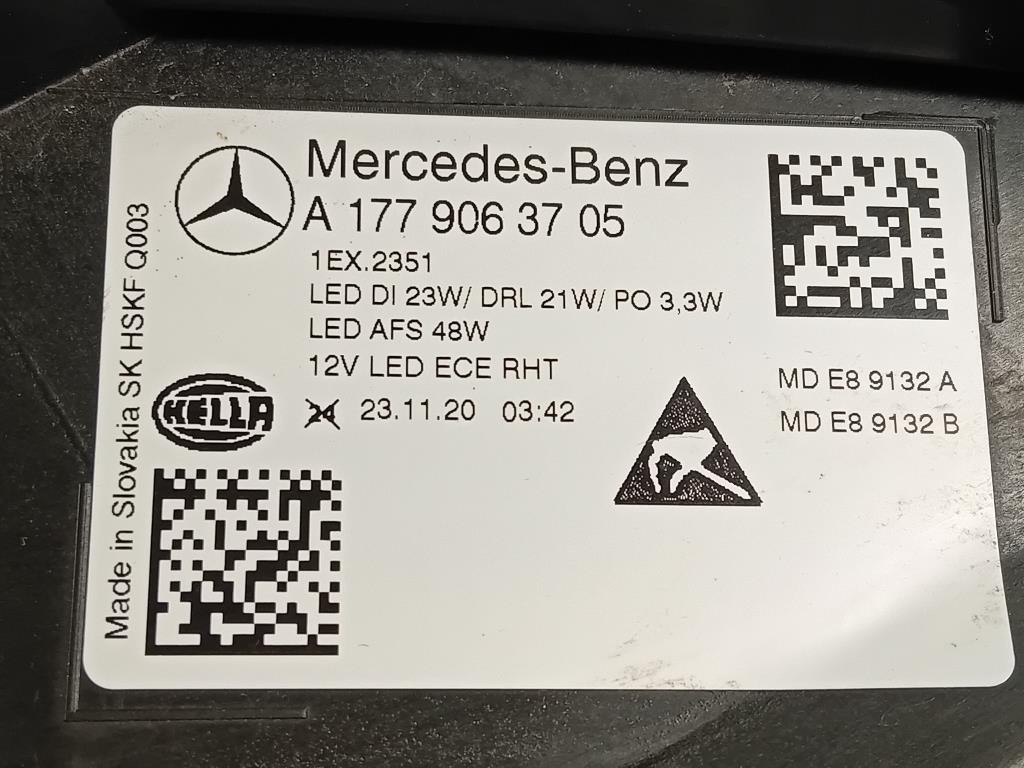 Proiettore ANT SX A1779063705 Mercedes Classe A W177 2018