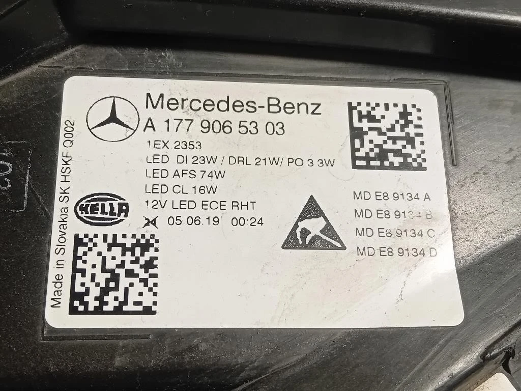 Proiettore ANT SX A1779065303 Mercedes Classe A W177 2018