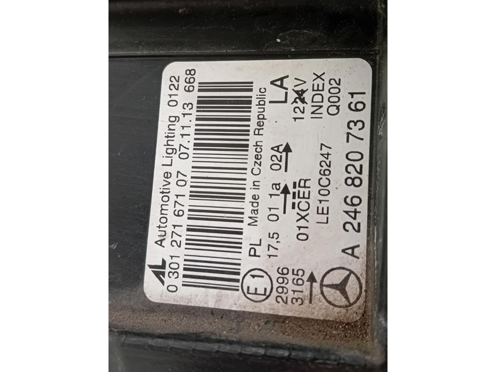 Proiettore ANT SX A2468207361 Mercedes Classe B W246 2012