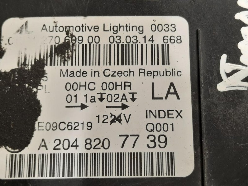 Proiettore ANT SX A2048207739 Mercedes Classe C W204 2007