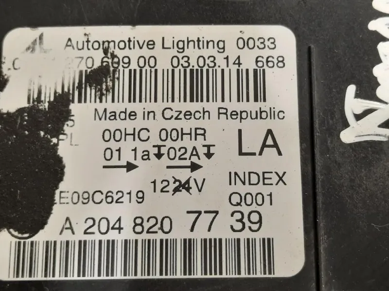 Proiettore ANT SX A2048207739 Mercedes Classe C W204 2007