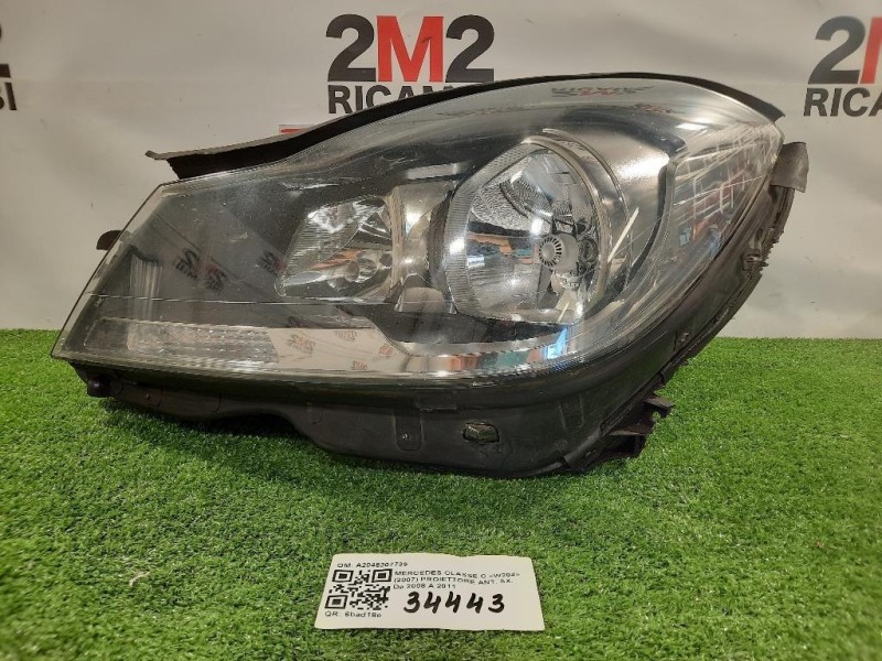 Proiettore ANT SX A2048207739 Mercedes Classe C W204 2007