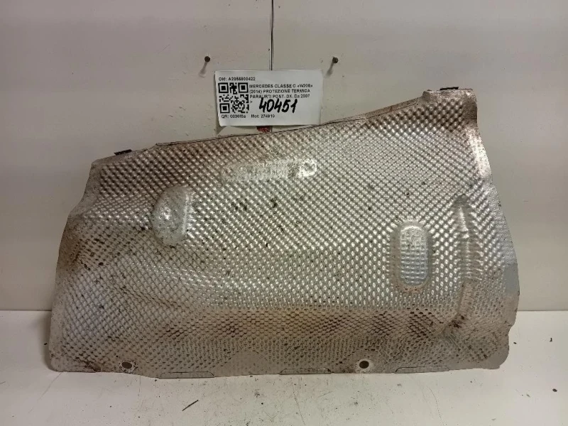 Protezione Termica Paraurti POST DX A2056800422 Mercedes Classe C W205 2014