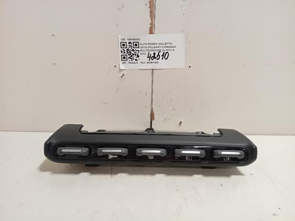 Pulsanti Comando Multifunzione 156095042 Alfa Romeo Giulietta 2010