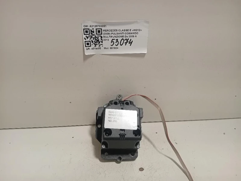 Pulsanti Comando Multifunzione A2128703051 Mercedes Classe E W212 2009